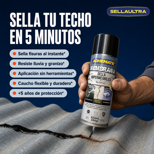 SellaUltra | Sellador Impermeable Instantáneo en Aerosol